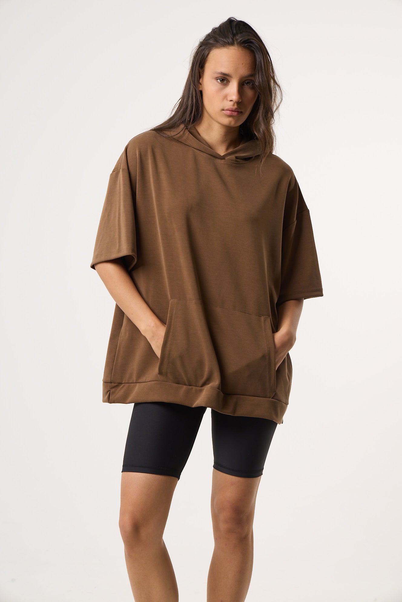 Casual Flow Sweatshirt με Κουκούλα | Olive