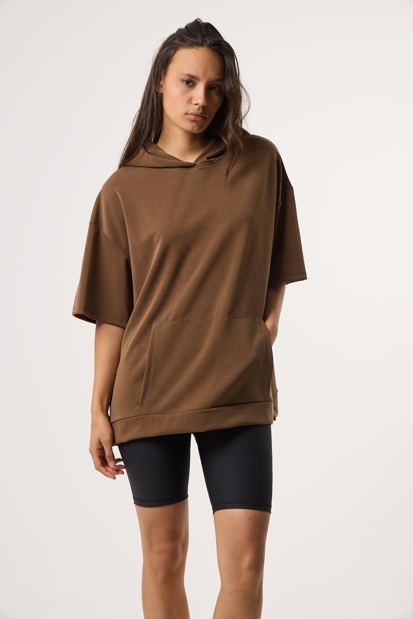 Casual Flow Sweatshirt με Κουκούλα | Olive
