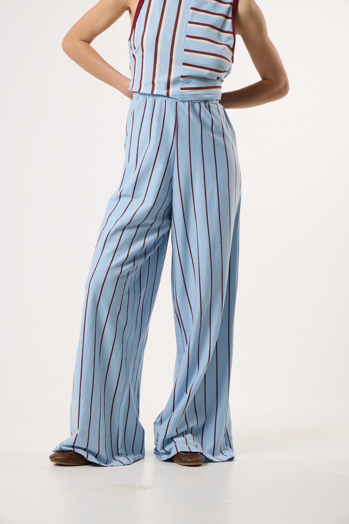 Παντελόνι φόρμας Daily Stripes | Powder Blue
