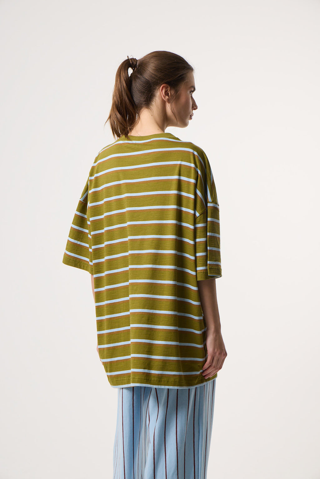 Αθλητικό T-shirt Loose Fit | Λαδί