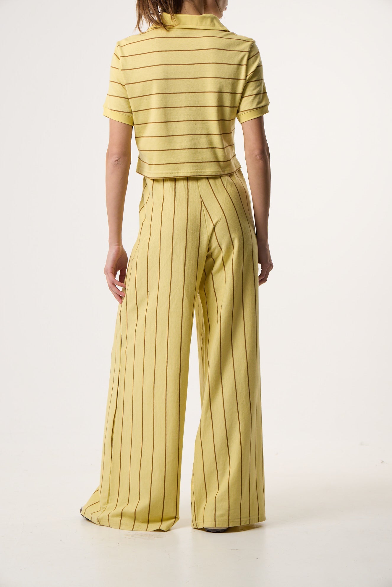 Παντελόνι φόρμας Daily Stripes | Butter Yellow