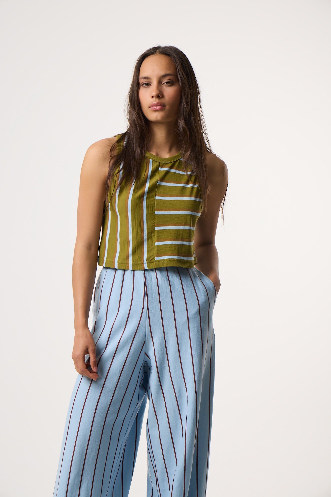 Αθλητικό Αμάνικο T-shirt | Πράσινο