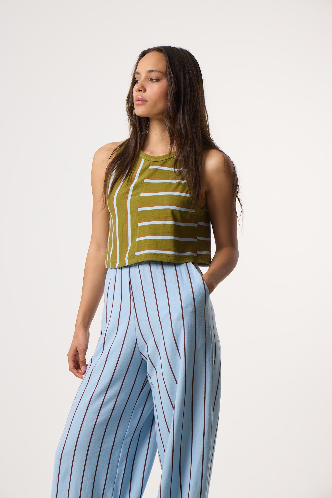 Αθλητικό Αμάνικο T-shirt | Πράσινο