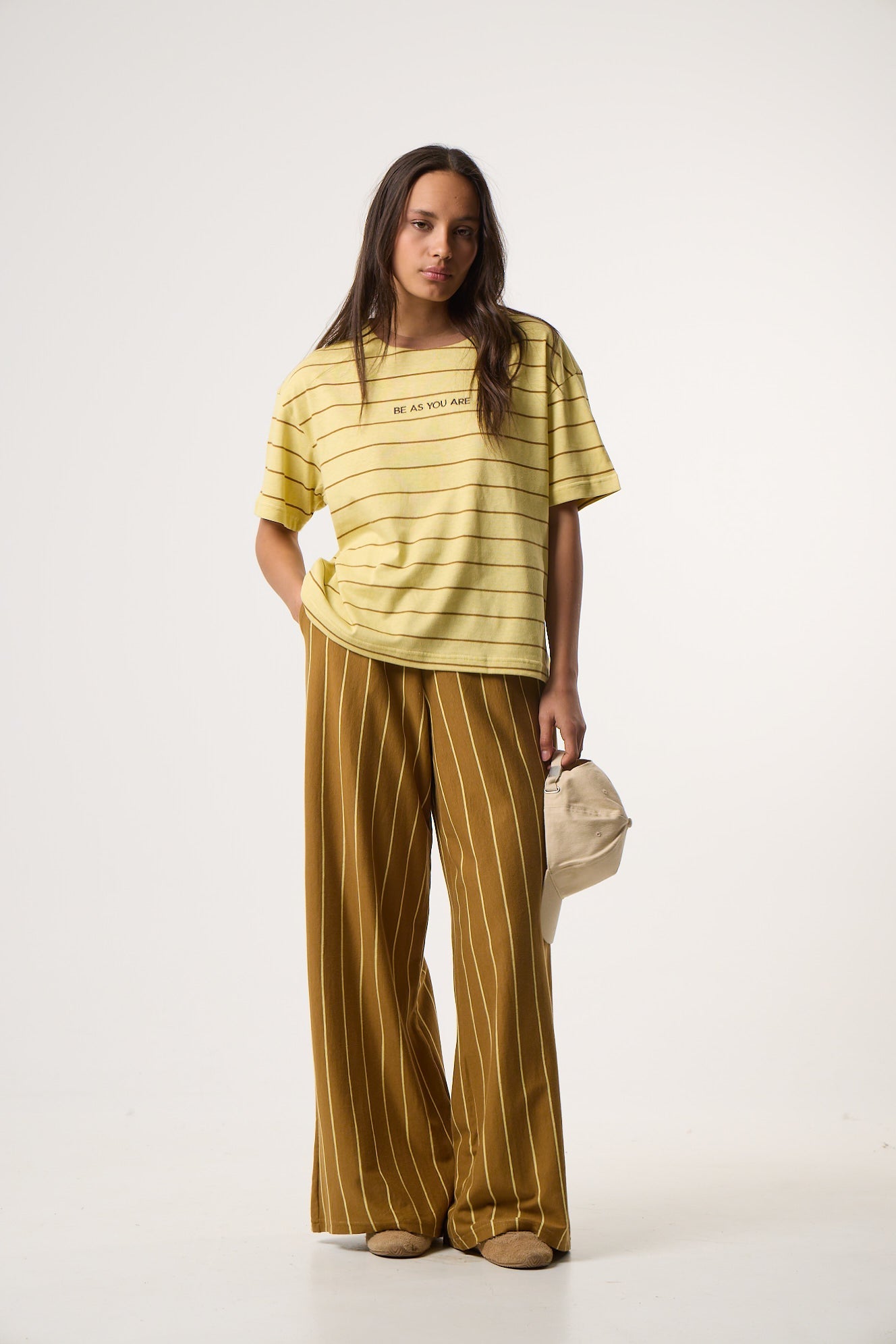 Κοντομάνικο T-Shirt Daily Stripes | Butter Yellow