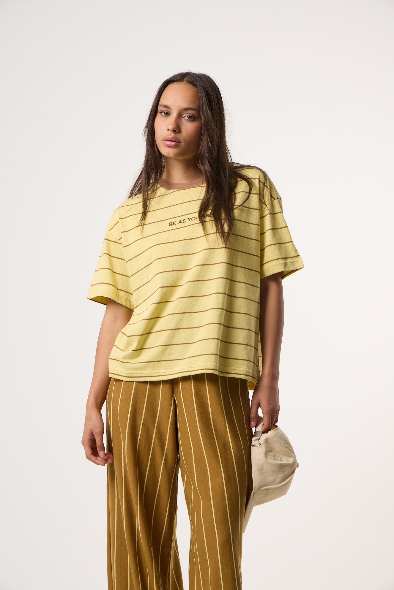 Κοντομάνικο T-Shirt Daily Stripes | Butter Yellow