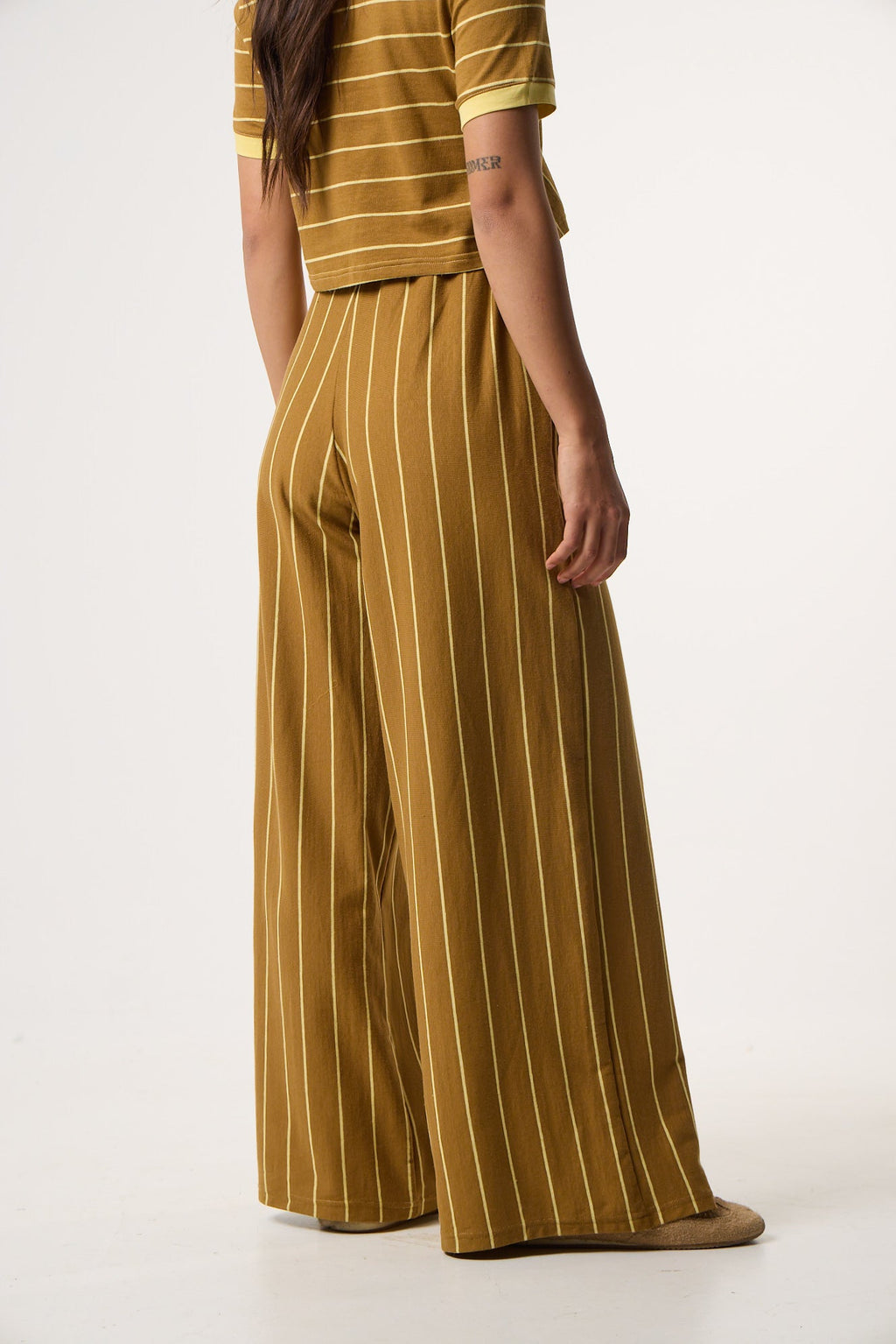 Παντελόνι φόρμας Daily Stripes | Καφέ