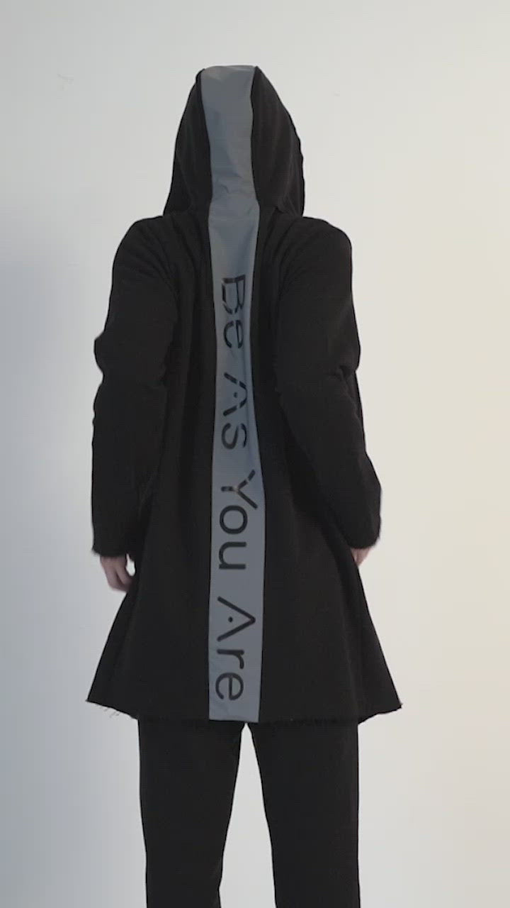 Man Cardigan with reflective details - Black