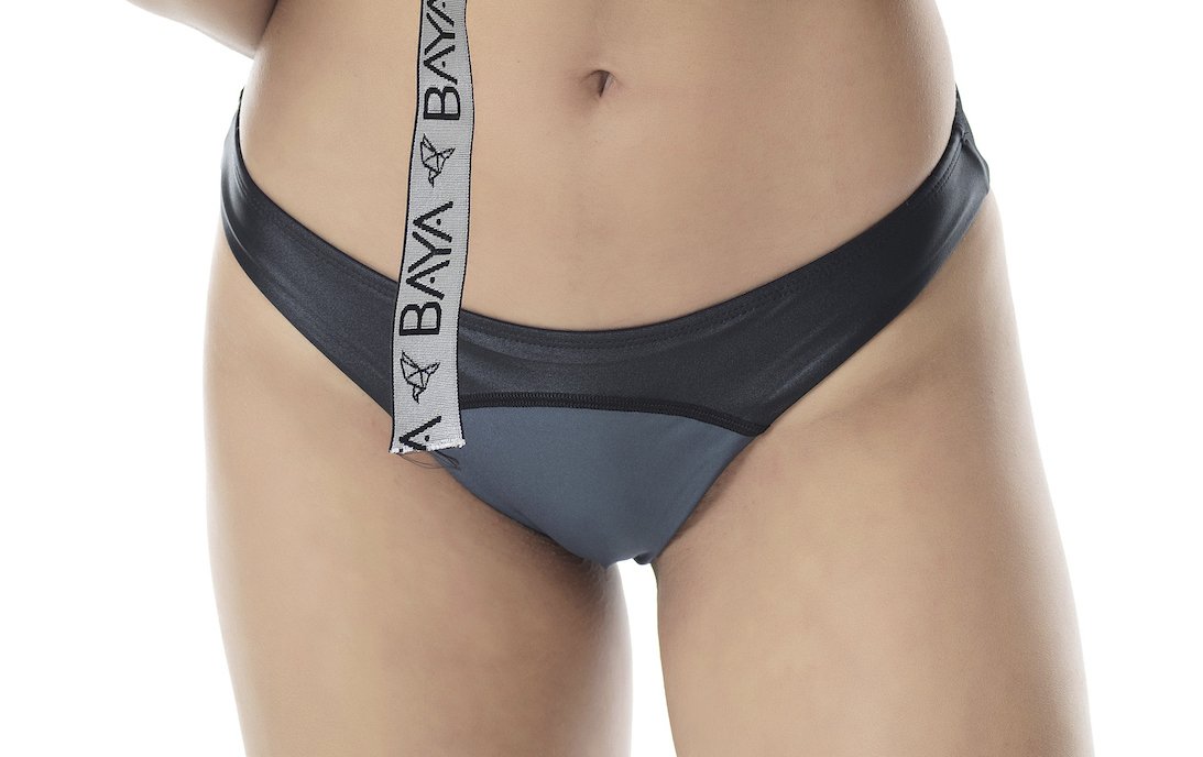 Μπικίνι σλιπ Sport zipper | Γκρι