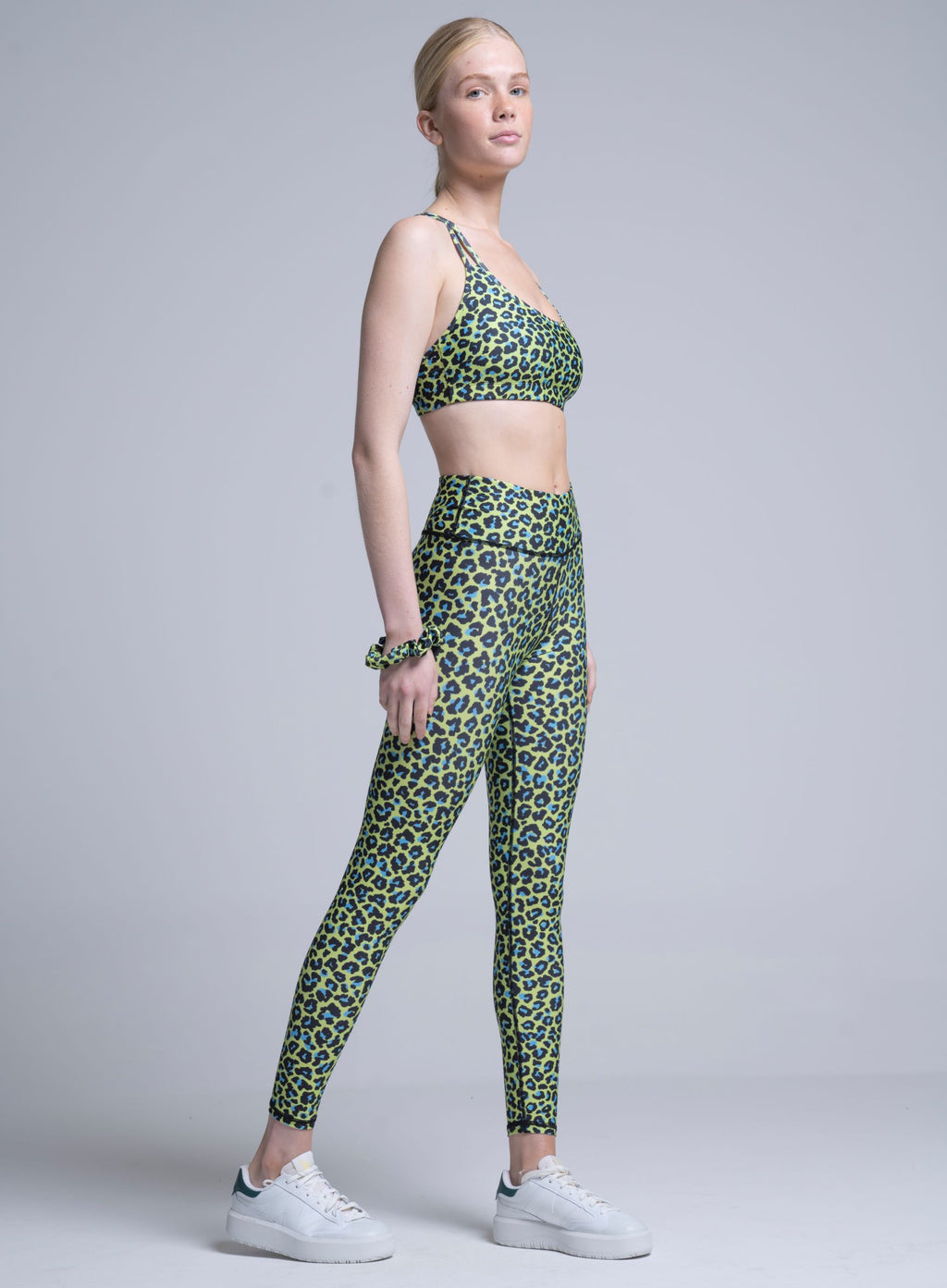 Σετ γυμναστικής με neon animal print | Πράσινο