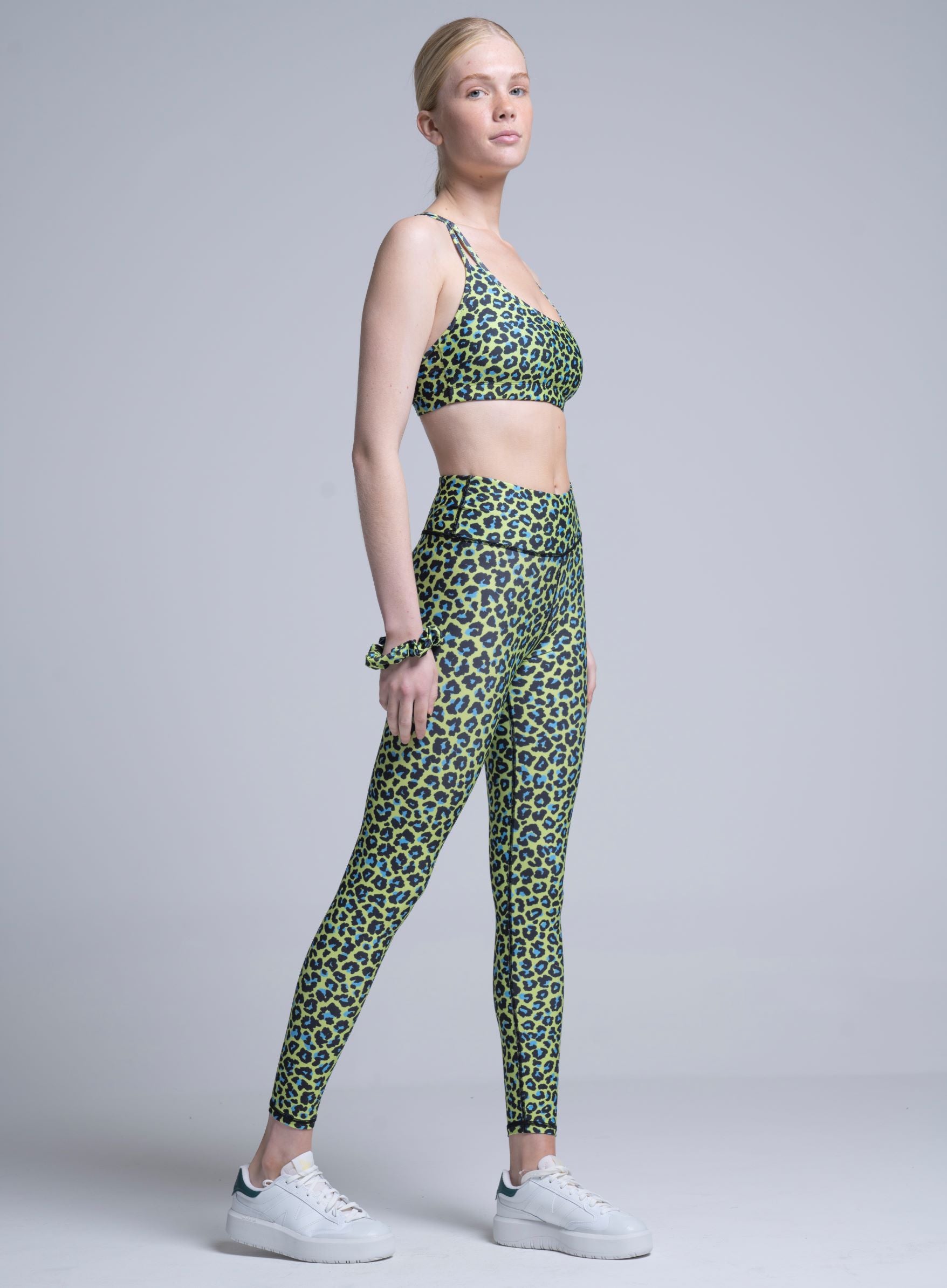 Σετ γυμναστικής με neon animal print | Πράσινο