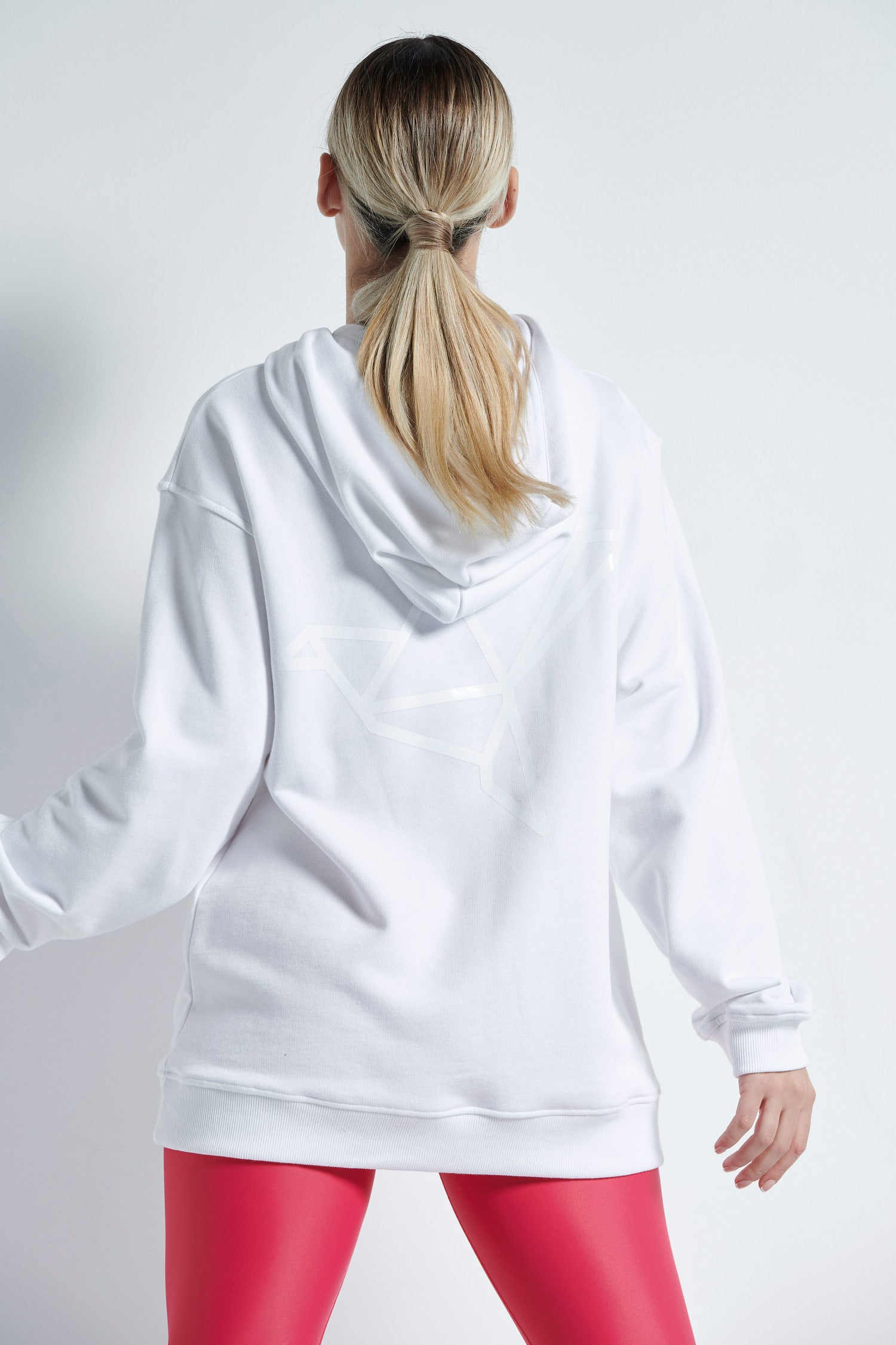 Hoodie with kangaroo pocket- White