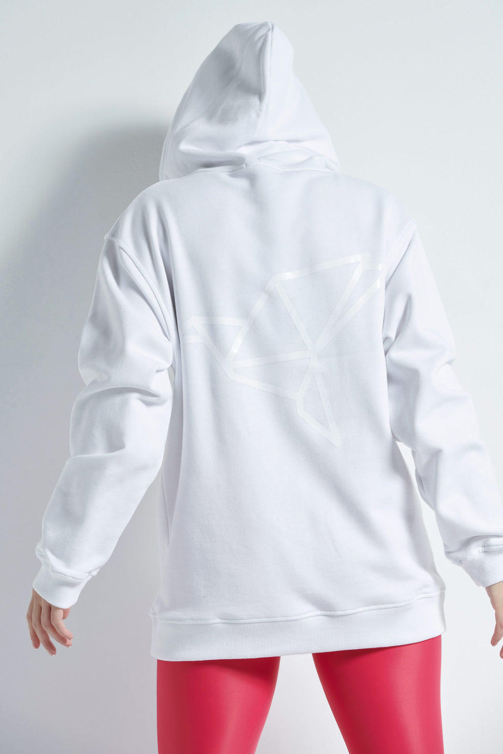 Hoodie with kangaroo pocket- White