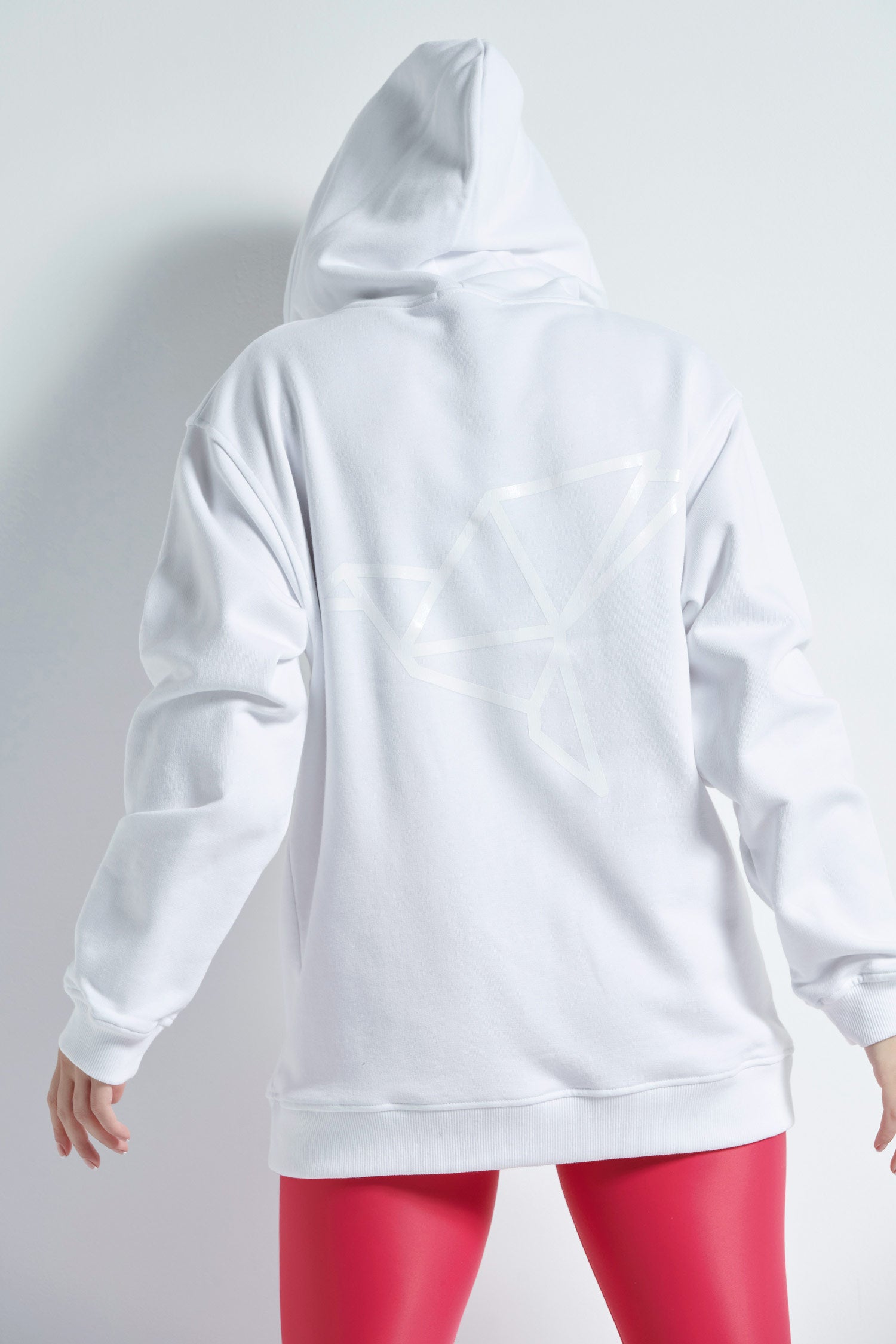 Hoodie with kangaroo pocket- White