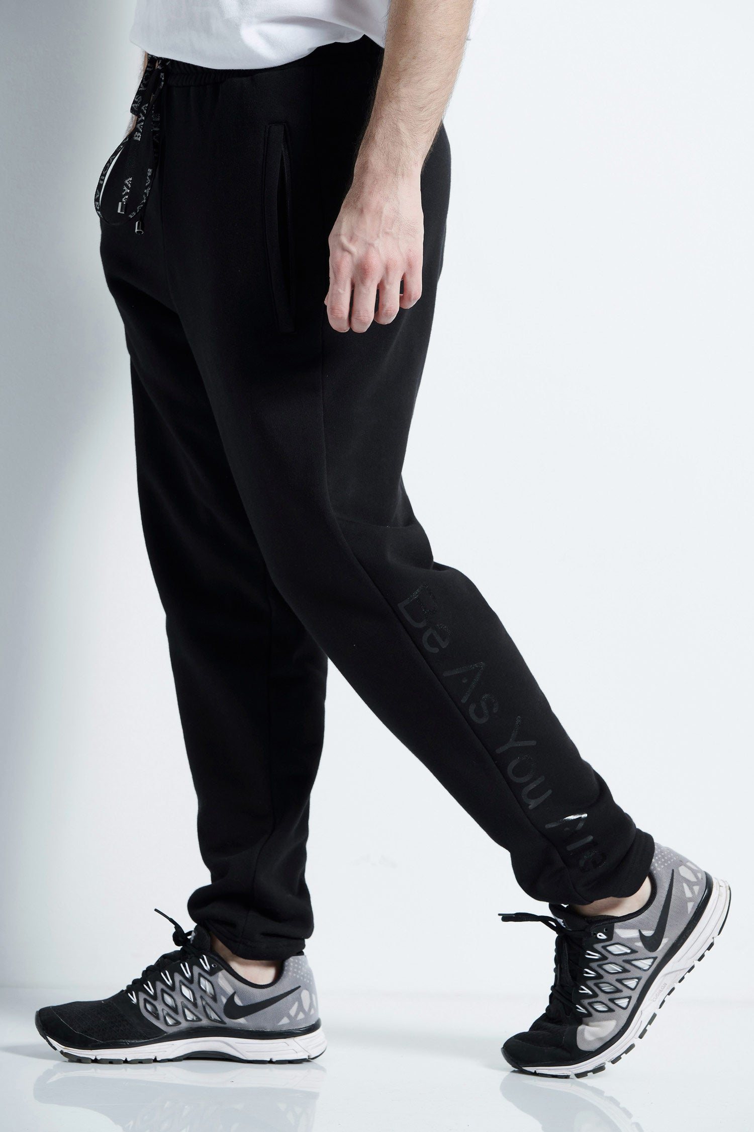Pants with zip pockets - Black