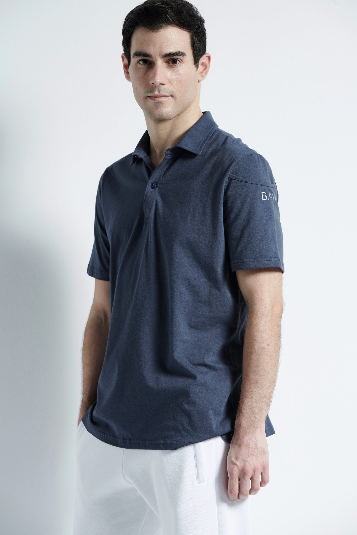Polo neck T-shirt - Dark Gray
