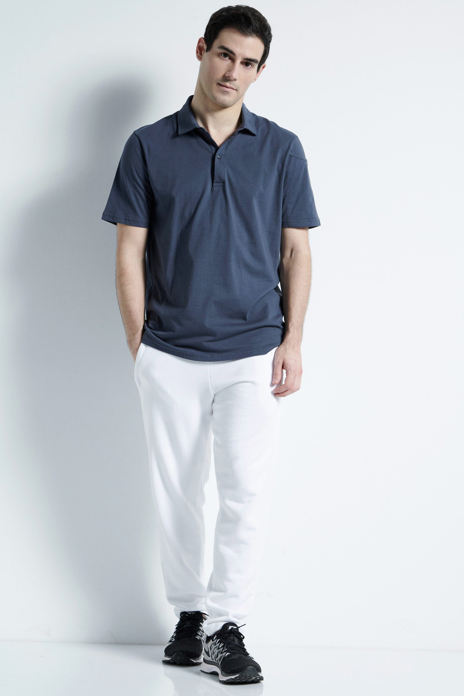 Polo neck T-shirt - Dark Gray