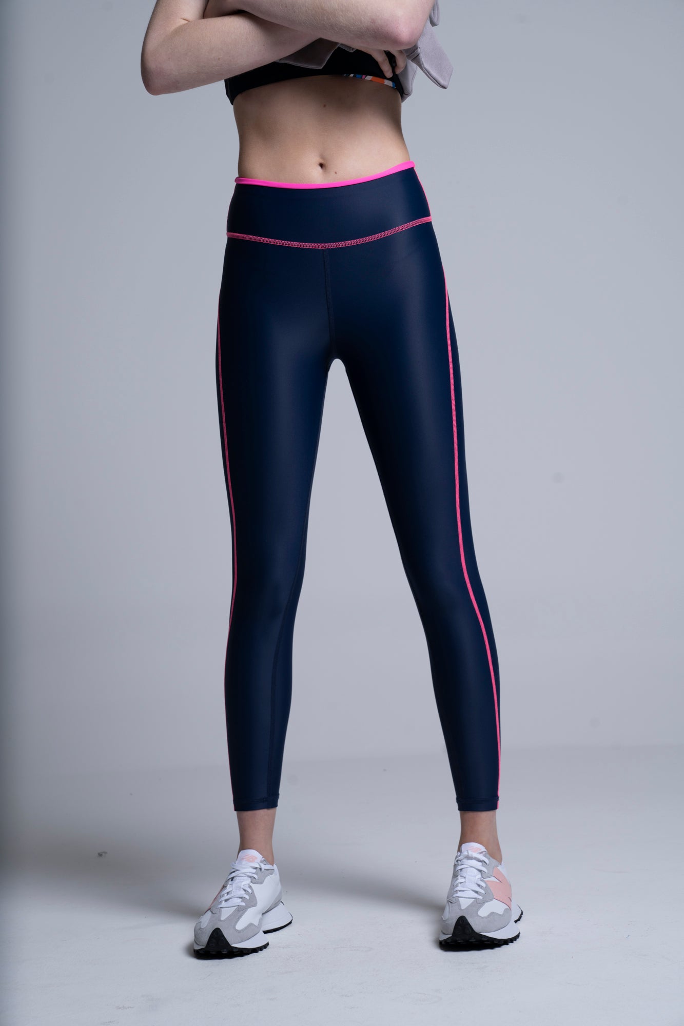 Leggings outer stitching | Blue