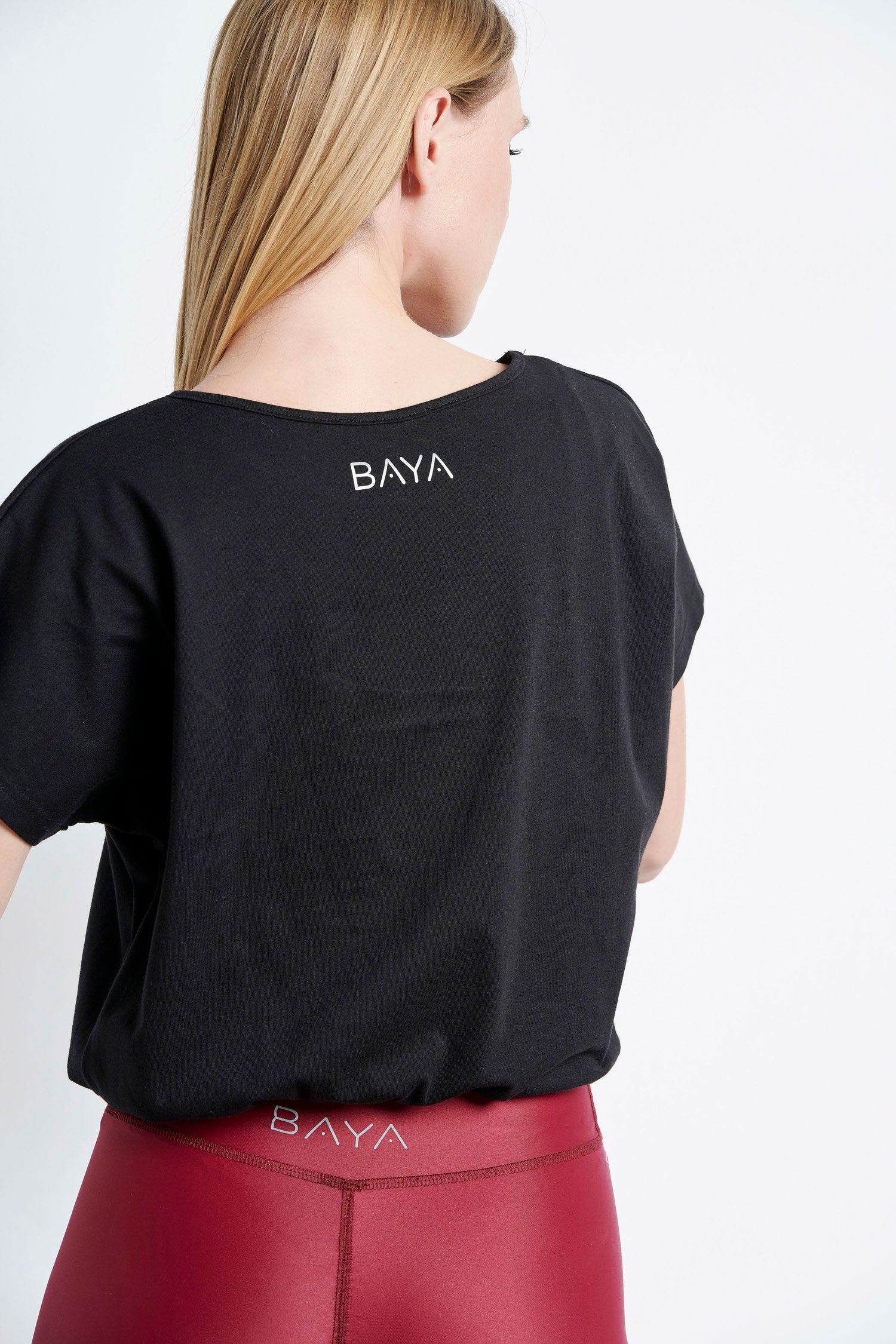 Elastic hem top- Black