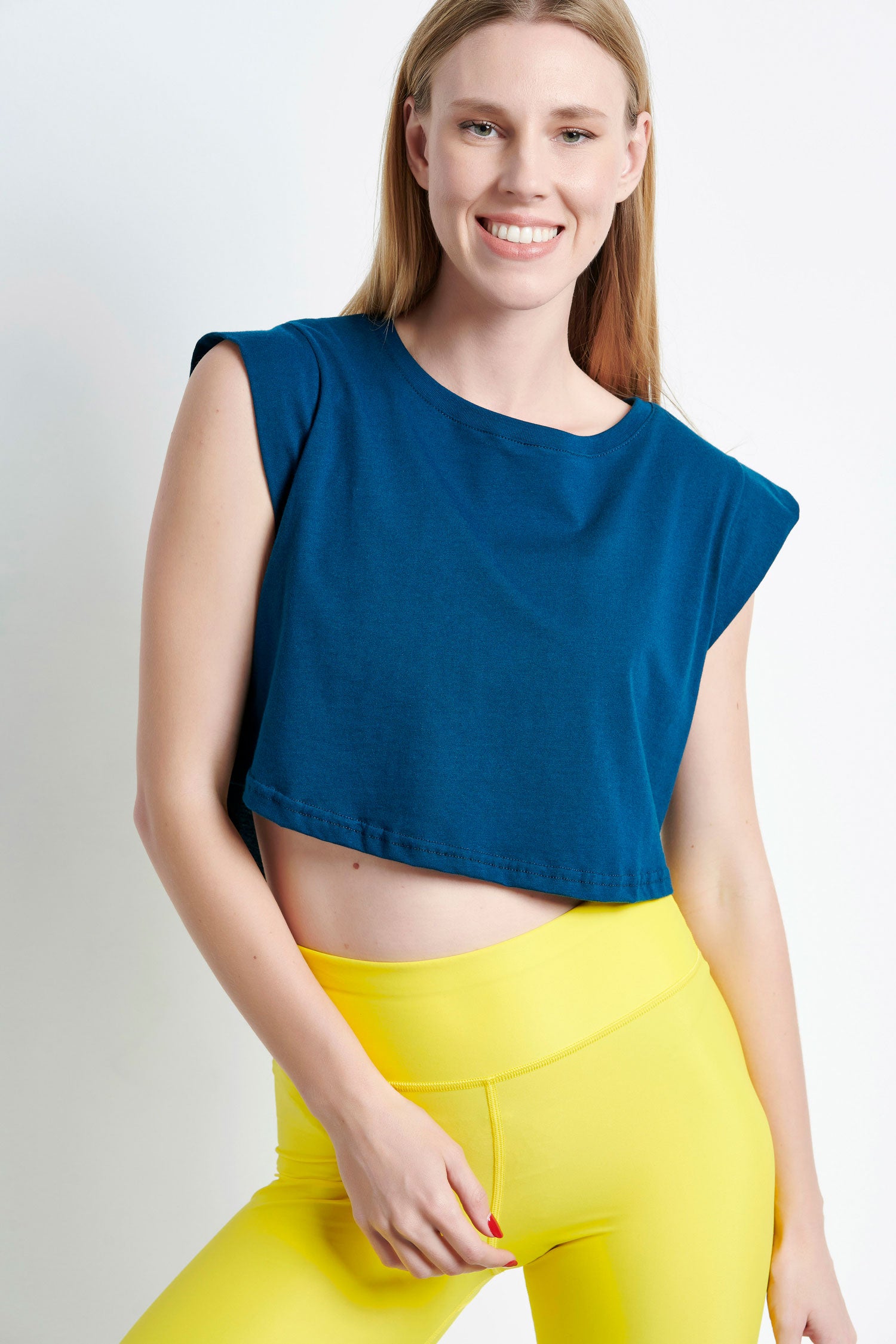 Cropped T-shirt - Petrol