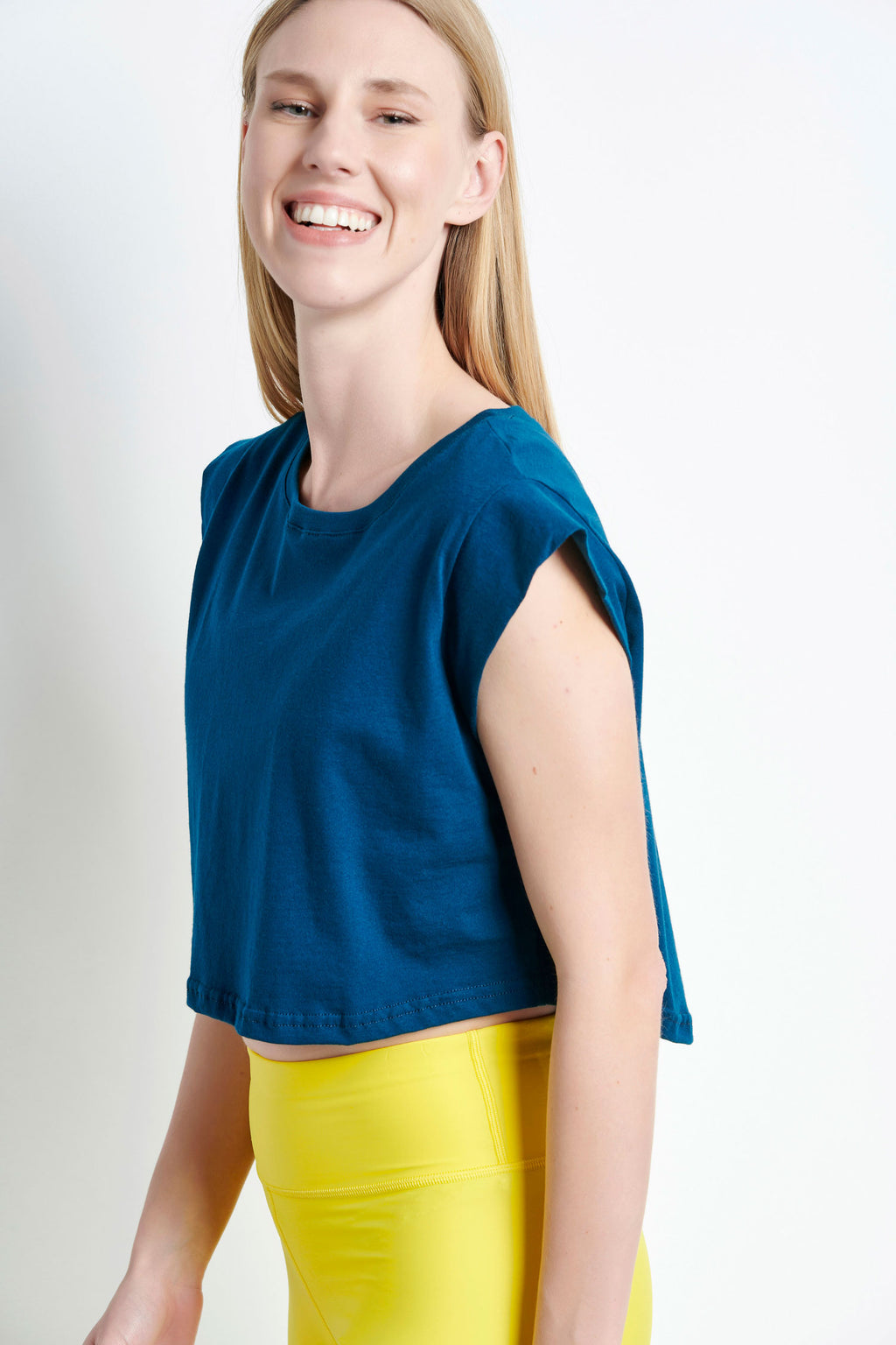 Cropped T-shirt - Petrol