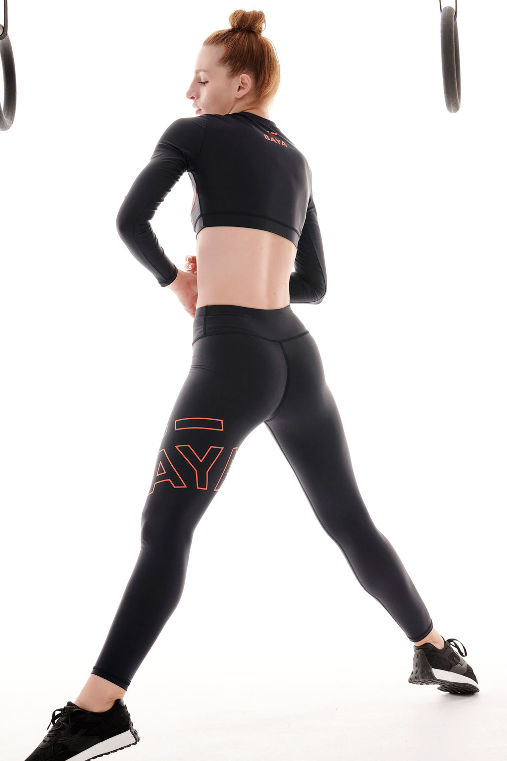 RECYCLED LEGGINGS WITH SIDE LOGO BLACK