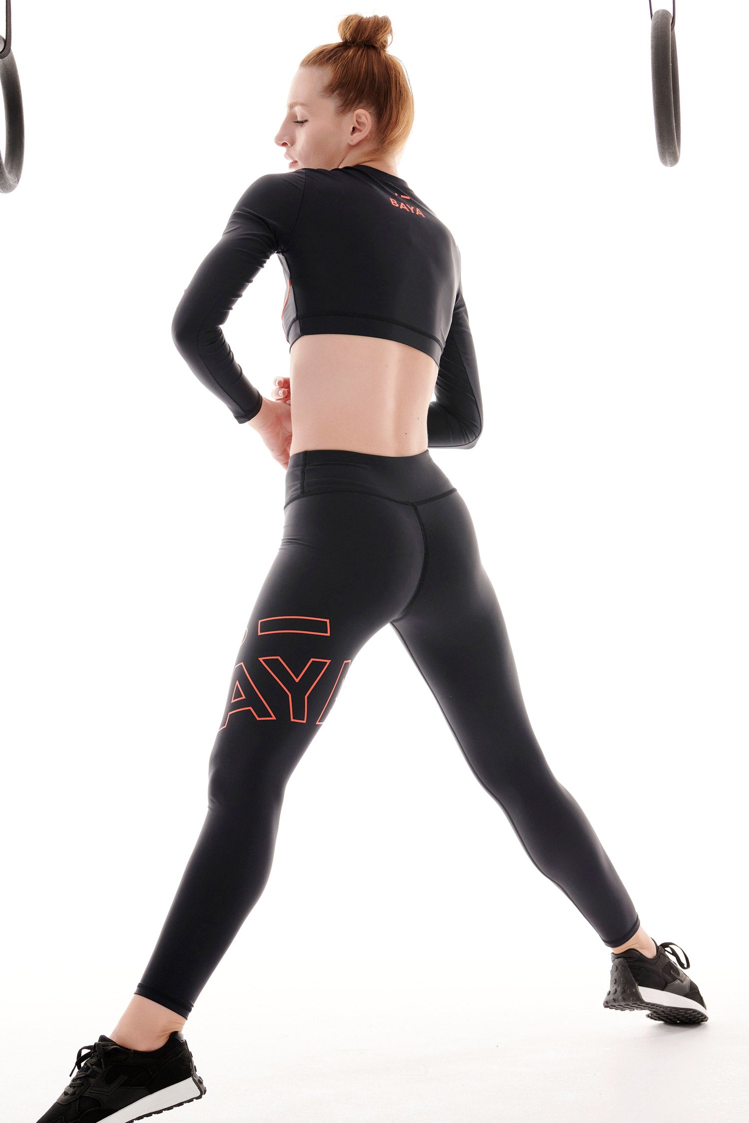 RECYCLED LEGGINGS WITH SIDE LOGO BLACK