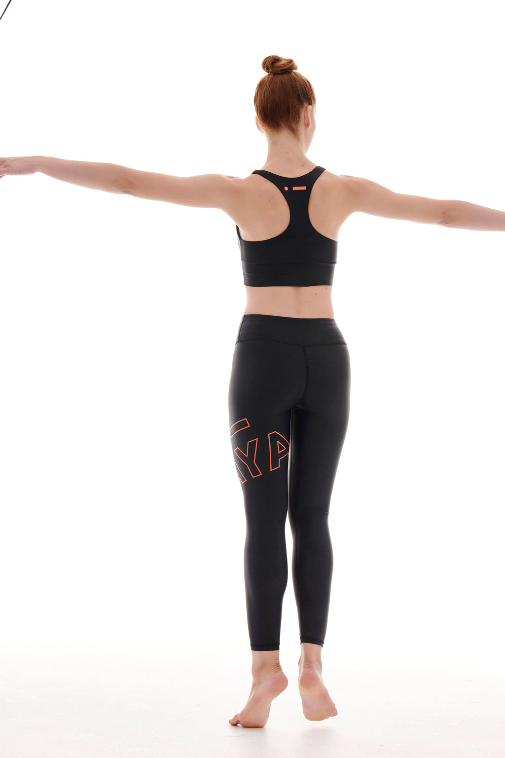 RECYCLED LEGGINGS WITH SIDE LOGO BLACK