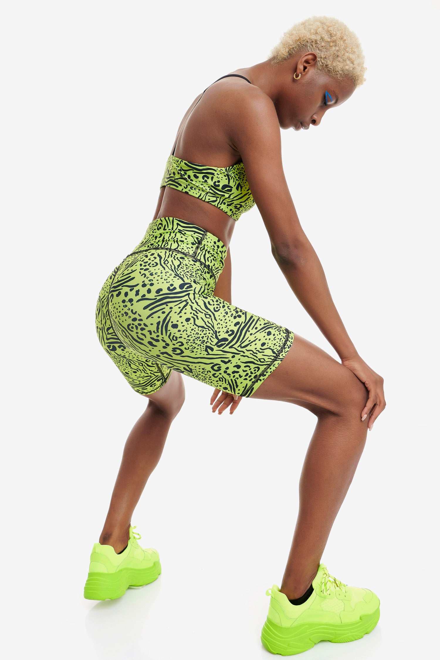 Biker Shorts Spotted Green