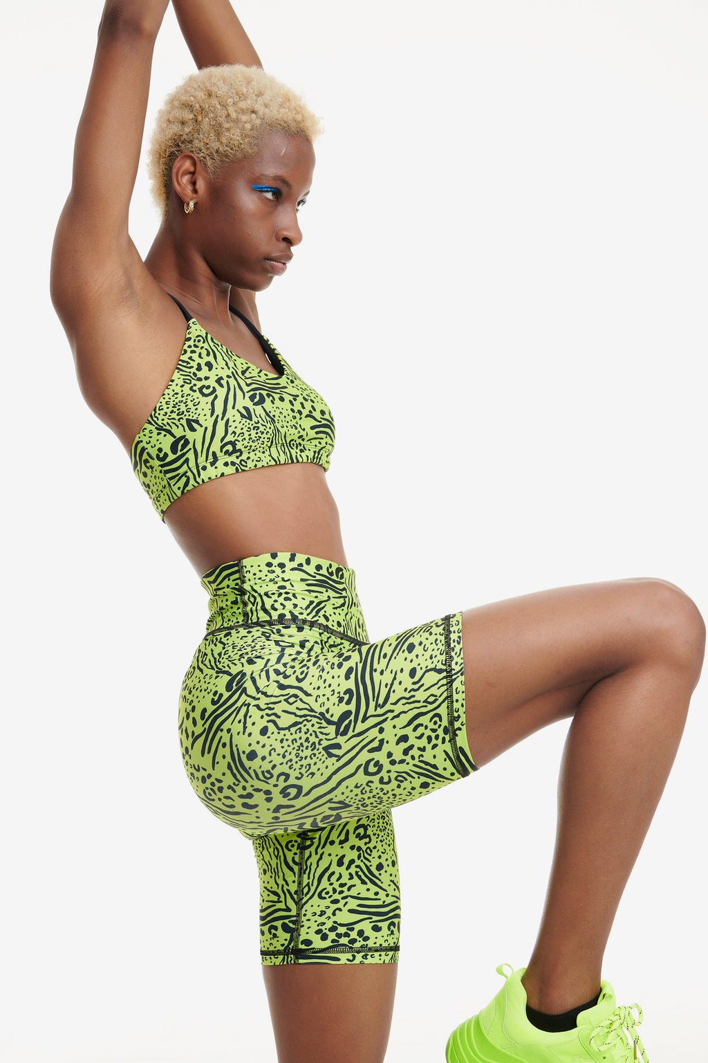 Biker Shorts Spotted Green