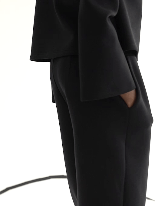 CROPPED SWEATPANTS BLACK