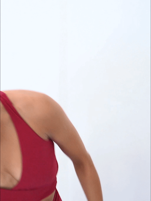 WRAP-AROUND SPORTS BRA BORDEAUX