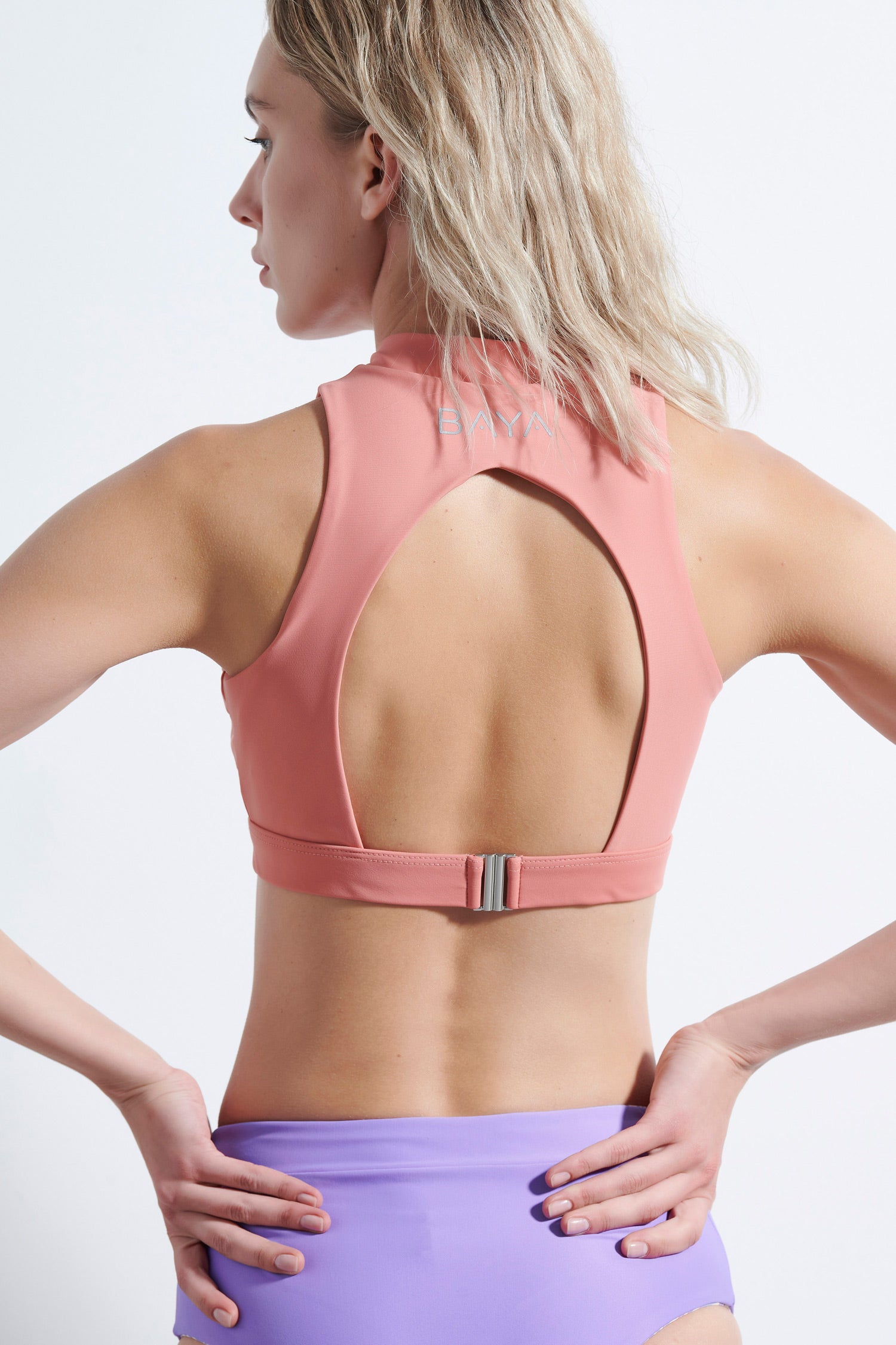 Mπικίνι τοπ με zipper (UV50+ προστασία) |  Ροζ